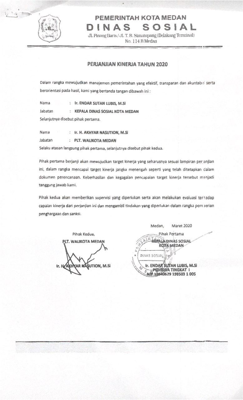 PERJANJIAN KINERJA Dinas Kesehatan Kabupaten Dompu